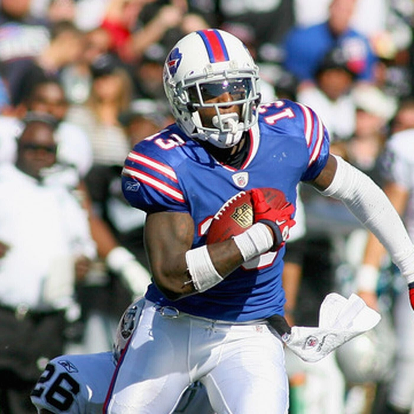 Stevie Johnson Signed Bills Blue Jersey (JSA COA) Buffalo Receiver 2008?C2016