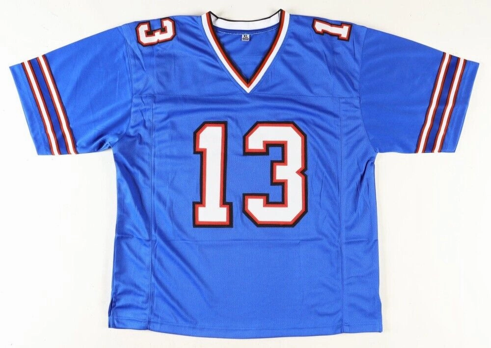 Stevie Johnson Signed Bills Blue Jersey (JSA COA) Buffalo Receiver 2008?C2016