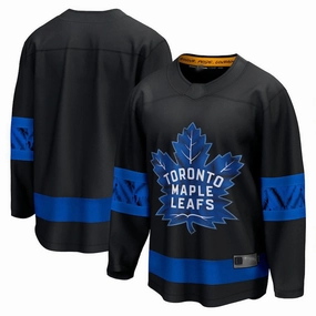 T.Maple Leafs Fanatics Branded Alternate Premier Breakaway Reversible Blank Jersey  Blank Jersey Black Stitched American Hockey Jerseys