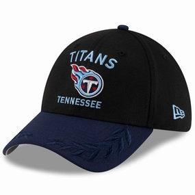 Tennessee Titans NFL New Era 2025 NFL Draft 39THIRTY Flex Hat - Black/Navy