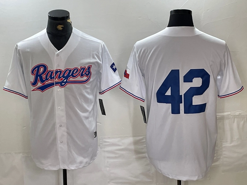 Texas Rangers #42 Jackie Robinson White Cool Base Stitched Baseball Jersey???