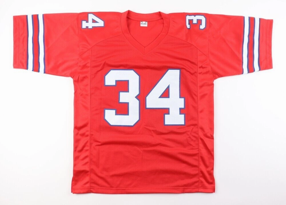 Thurman Thomas Signed Buffalo Bills Throwback Jersey (Beckett) 1991 NFL M.V.P