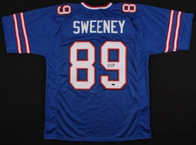 Tommy Sweeney Signed Buffalo Bills Jersey (Playball Ink Holo) 2019 7th Round Pck