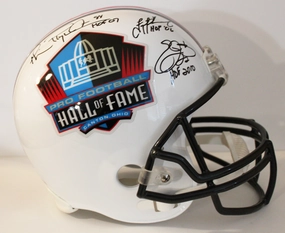 Troy Aikman, Michael Irvin and Emmitt Smith "Triplets" Signed Hall of Fame Full Size Replica Helmet w/ Inscription