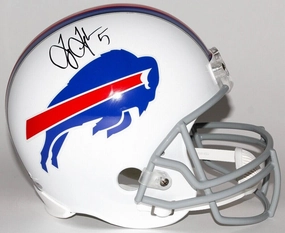 Tyrod Taylor Signed Bills Mini-Helmet (Schwartz COA ) Buffalo QB / 2015 Pro Bowl