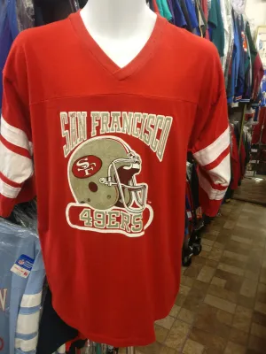 Vintage 80s SAN FRANCISCO 49ERS NFL Logo 7 Inc T-Shirt XL