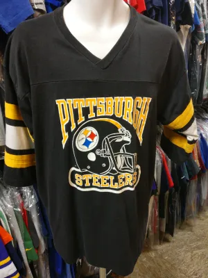 Vintage 90s PITTSBURGH STEELERS NFL Logo 7 T-Shirt L