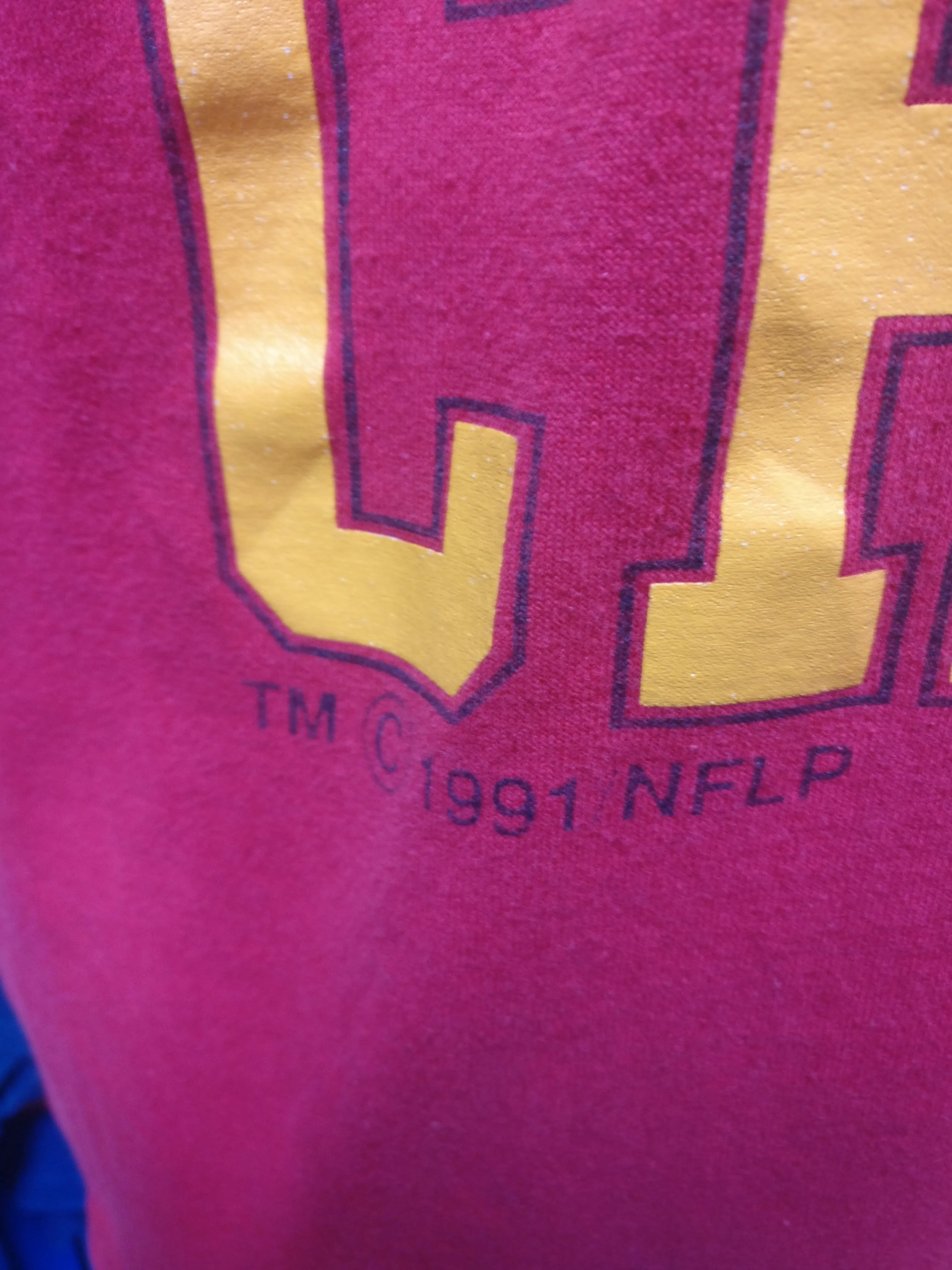 Vintage '91 KANSAS CITY CHIEFS NFL Logo 7 T-Shirt L