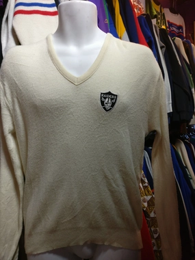 Vintage 80s LOS ANGELES RAIDERS NFL Logo 7 Sweater M