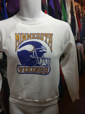 Vintage 80s MINNESOTA VIKINGS NFL Logo 7 Sweatshirt YL