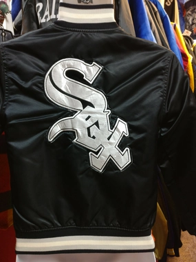 Vintage 90s CHICAGO WHITE SOX MLB Back Patch Starter Nylon Jacket YS