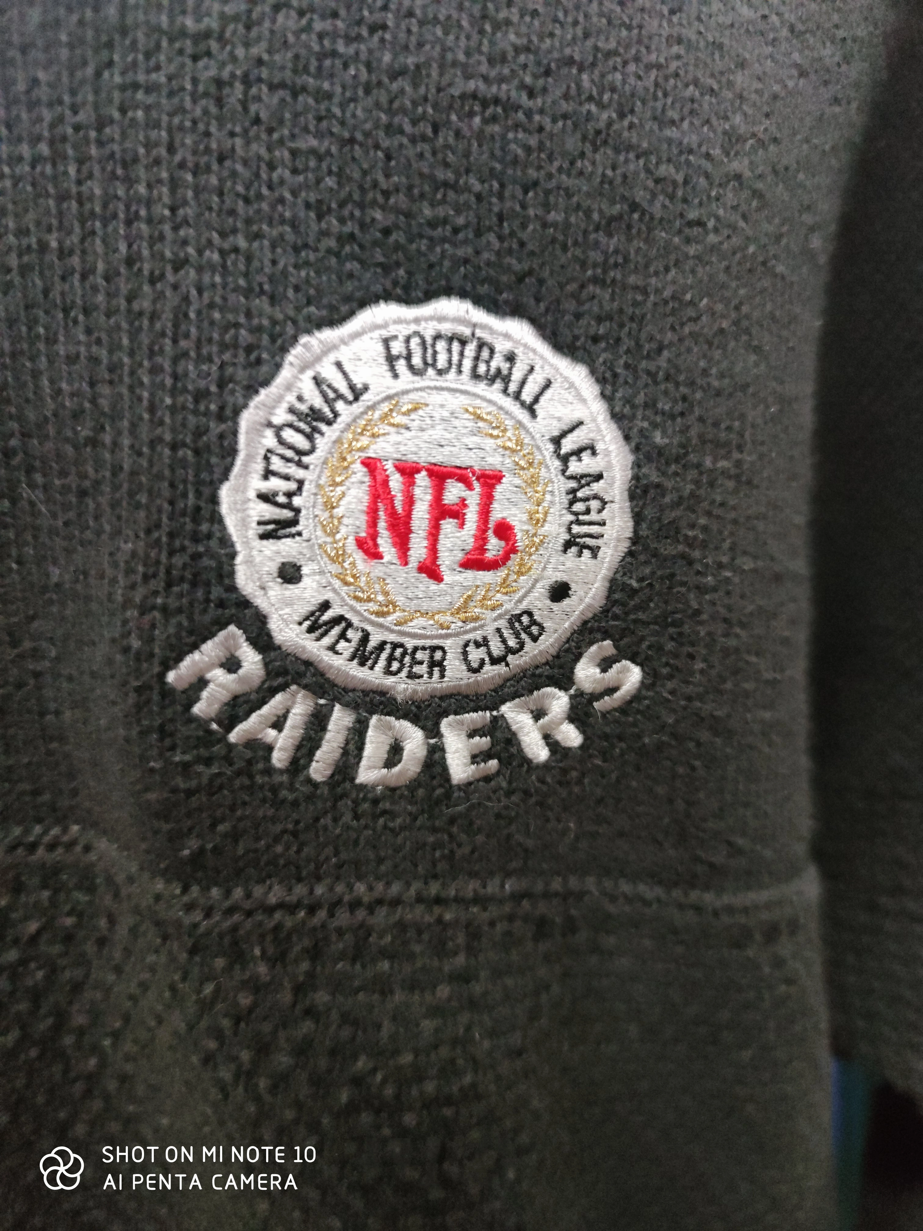 Vintage 90s LOS ANGELES RAIDERS NFL Nutmeg Cotton Sweater L