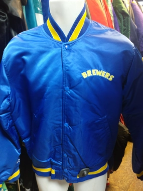 Vintage 90s MILWAUKEE BREWERS MLB Starter Nylon Jacket M