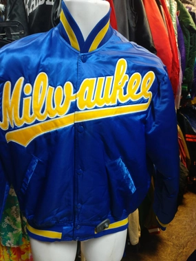 Vintage 90s MILWAUKEE BREWERS MLB Starter Nylon Jacket M