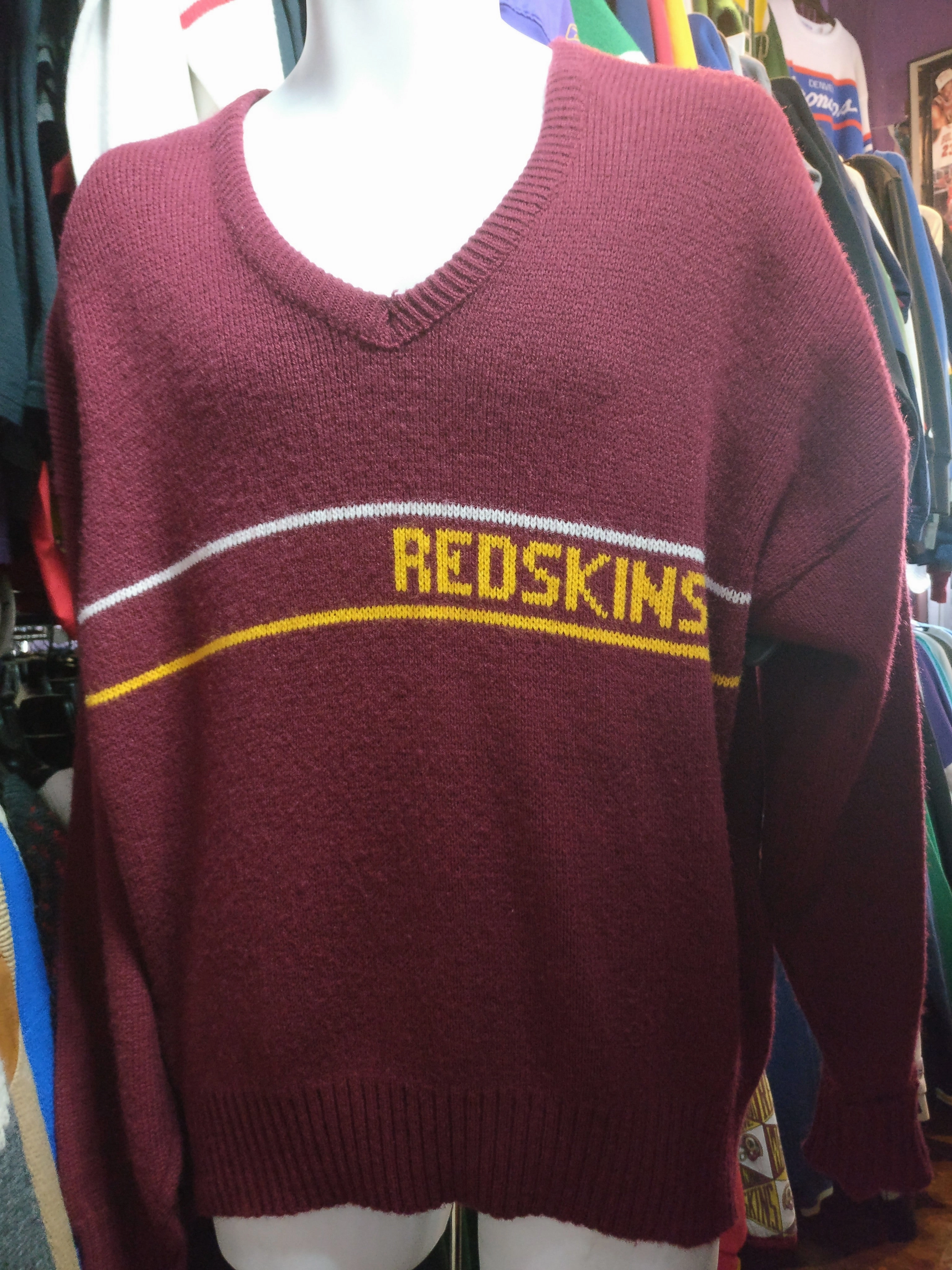 Vintage 90s WASHINGTON COMMANDERS Cliff Engle NFL Sweater XL