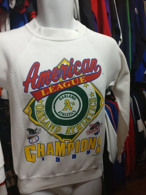 Vintage '89 OAKLAND A's MLB American League Champs Sweatshirt S