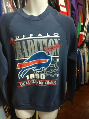 Vintage '90 BUFFALO BILLS NFL Fruit Of The Loom Sweatshirt L