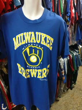 Vintage '90 MILWAUKEE BREWERS MLB Velva Sheen T-Shirt XL (Deadstock)