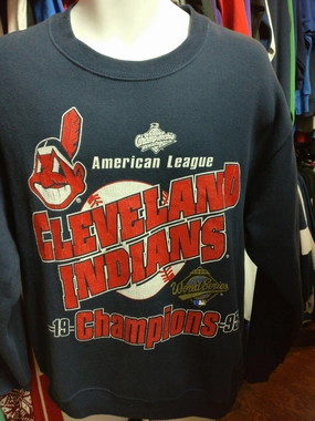 Vintage '95 CLEVELAND GUARDIANS MLB A.L. Champs Sweatshirt L