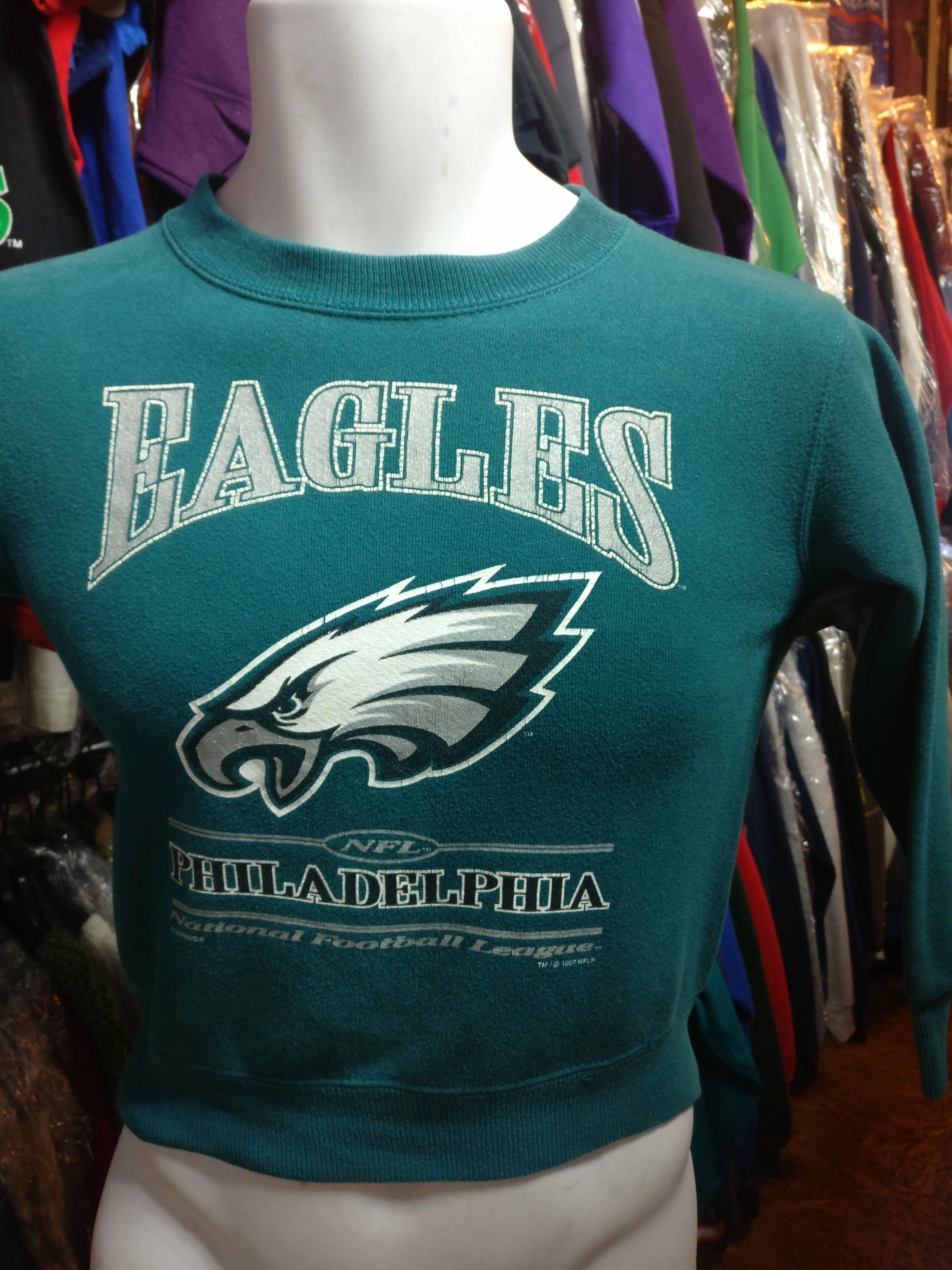 Vintage '97 PHILADELPHIA EAGLES NFL Lee Sport Sweatshirt YM