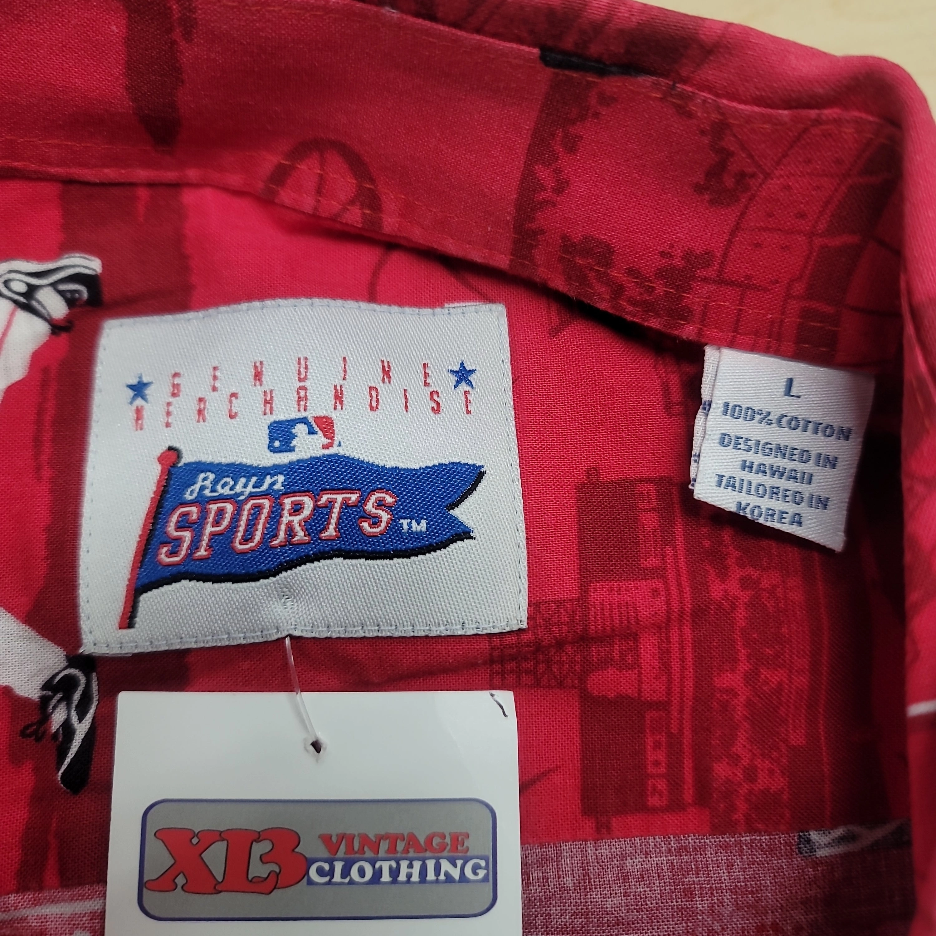 Vintage ANAHEIM ANGELS MLB Reyn Spooner Cotton Hawaiian Shirt L