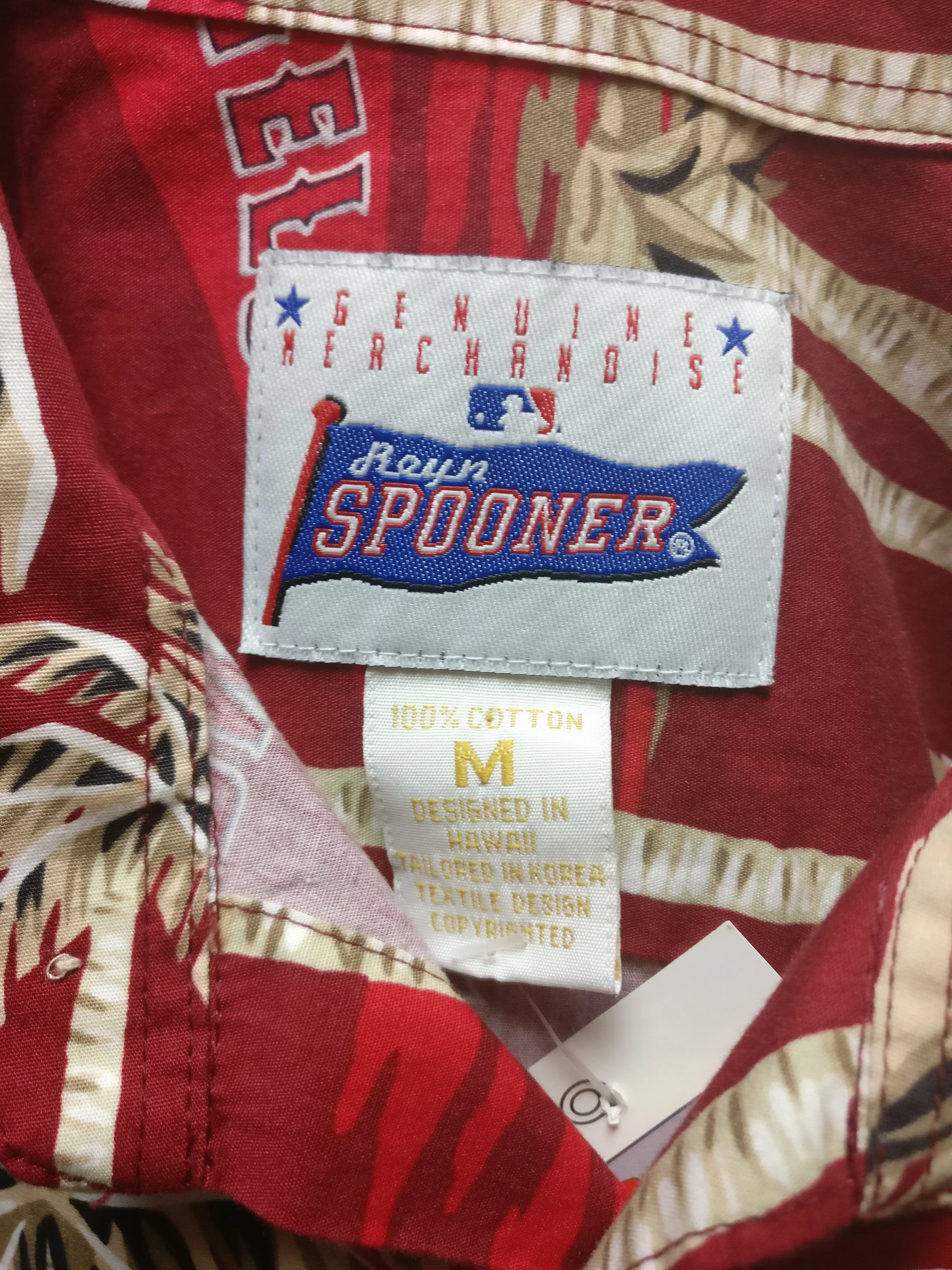 Vintage ANAHEIM ANGELS MLB Reyn Spooner Cotton Hawaiian Shirt M