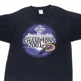 VINTAGE MLB ARIZONA DIAMONDBACKS CHAMPIONS 2001 TEE SHIRT XL