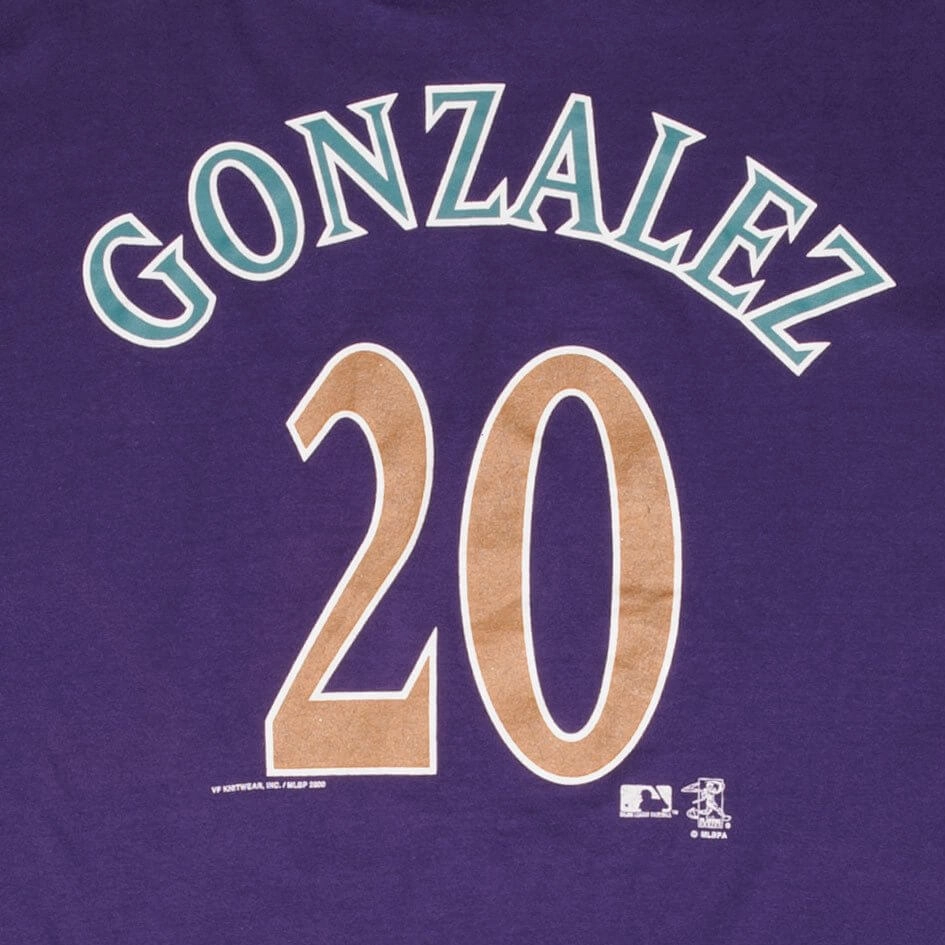 VINTAGE MLB ARIZONA DIAMONDBACKS LUIS GONZALEZ #20 2000 TEE SHIRT SIZE XL