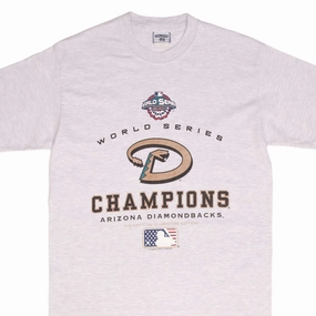VINTAGE MLB ARIZONA DIAMONDBACKS WORLD CHAMPIONS 2001 TEE SHIRT SIZE MEDIUM