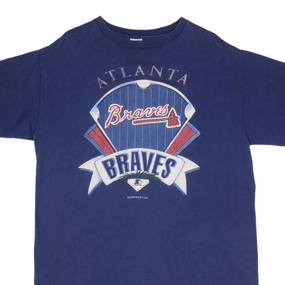 VINTAGE MLB ATLANTA BRAVES 1992 TEE SHIRT SIZE LARGE MADE IN USA