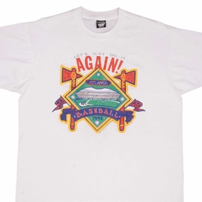 VINTAGE MLB ATLANTA BRAVES 1992 TEE SHIRT SIZE XL MADE IN USA