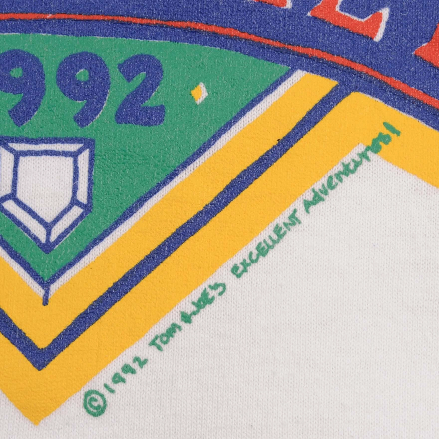 VINTAGE MLB ATLANTA BRAVES 1992 TEE SHIRT SIZE XL MADE IN USA