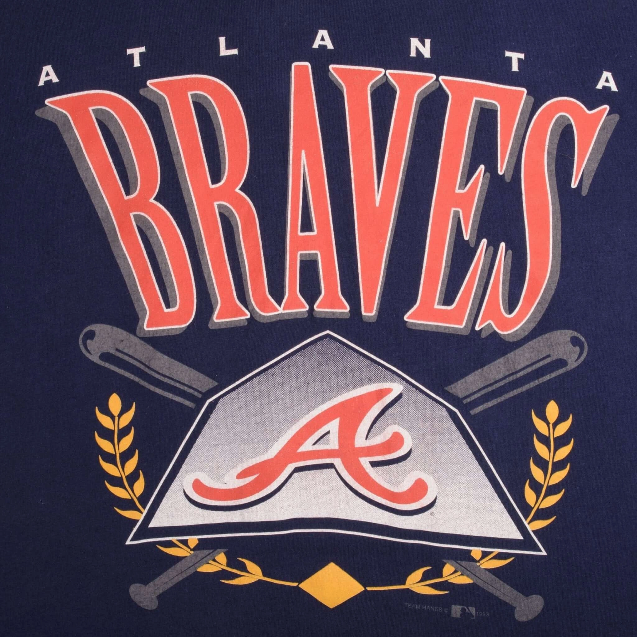 VINTAGE MLB ATLANTA BRAVES 1993 TEE SHIRT SIZE XL MADE IN USA