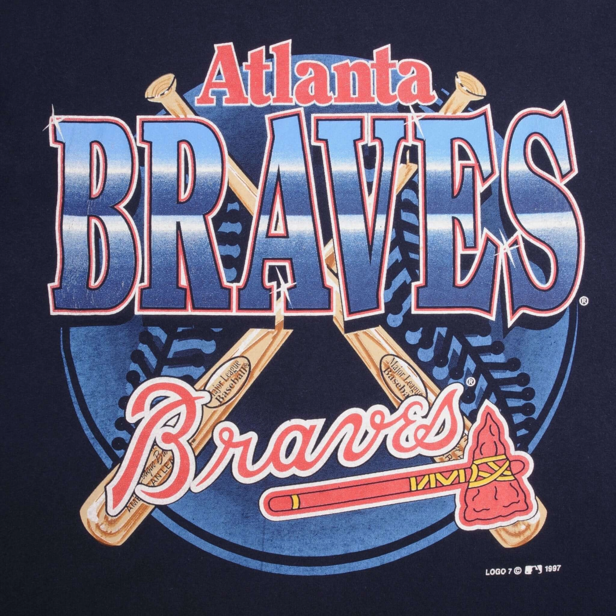 VINTAGE MLB ATLANTA BRAVES 1997 TEE SHIRT SIZE XL