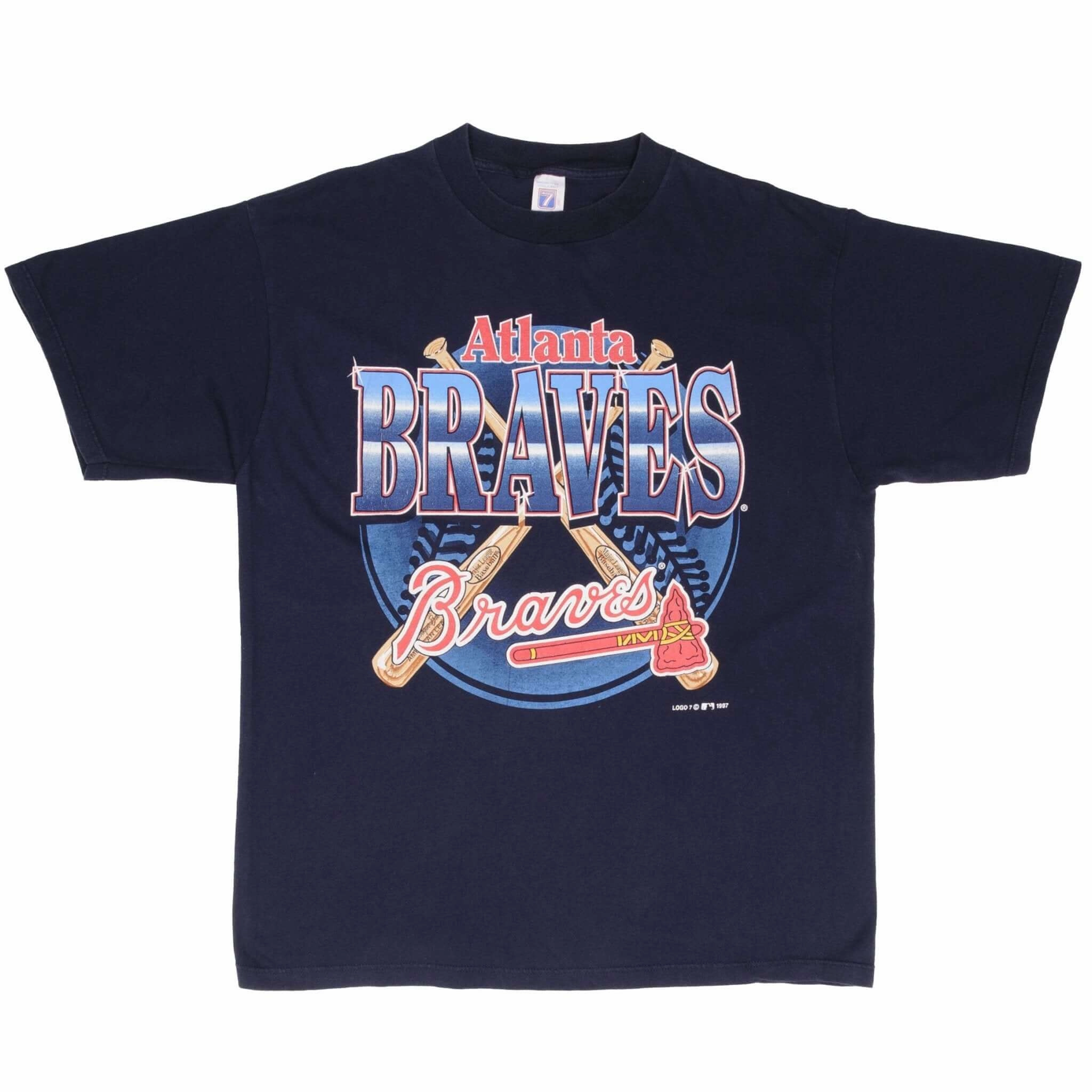 VINTAGE MLB ATLANTA BRAVES 1997 TEE SHIRT SIZE XL