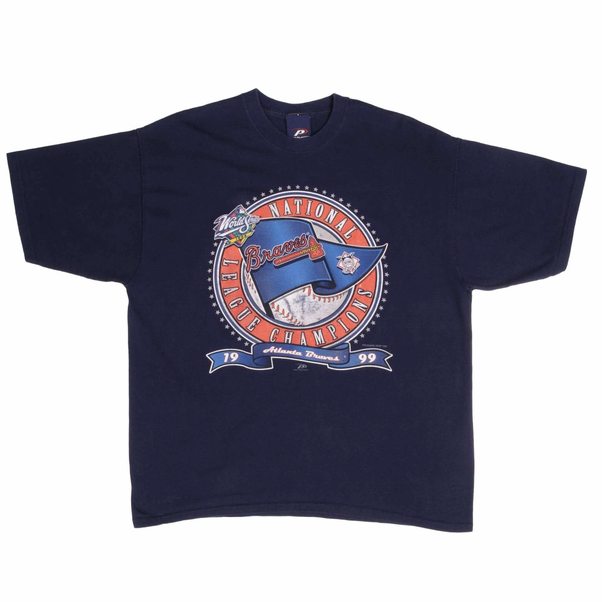VINTAGE MLB ATLANTA BRAVES CHAMPIONS 1999 TEE SHIRT SIZE XL