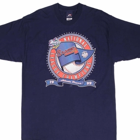VINTAGE MLB ATLANTA BRAVES CHAMPIONS 1999 TEE SHIRT SIZE XL