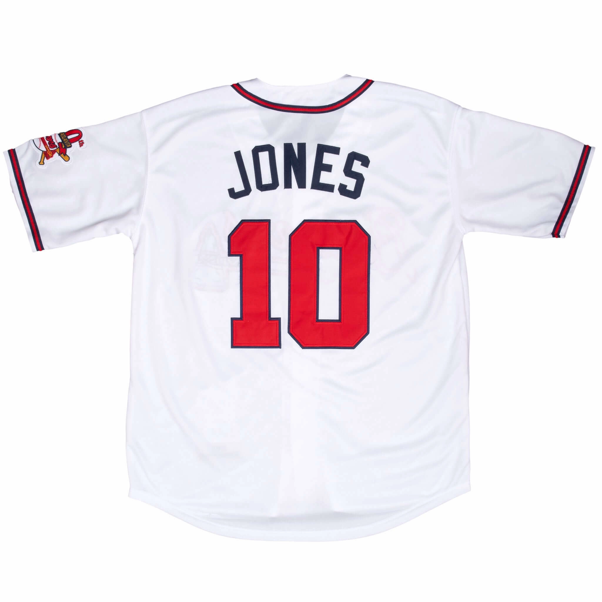 VINTAGE MLB ATLANTA BRAVES CHIPPER JONES #10 MITCHELL & NESS JERSEY 1995 LARGE