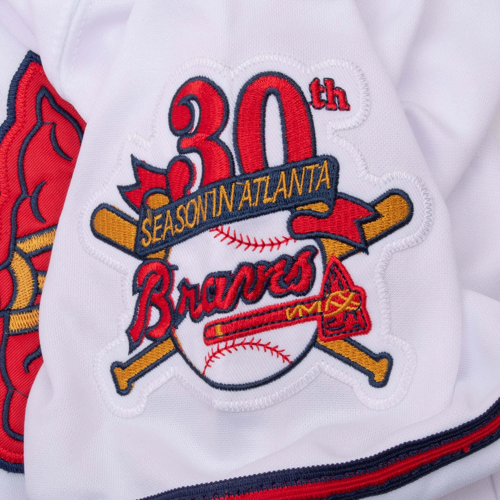 VINTAGE MLB ATLANTA BRAVES CHIPPER JONES #10 MITCHELL & NESS JERSEY 1995 LARGE