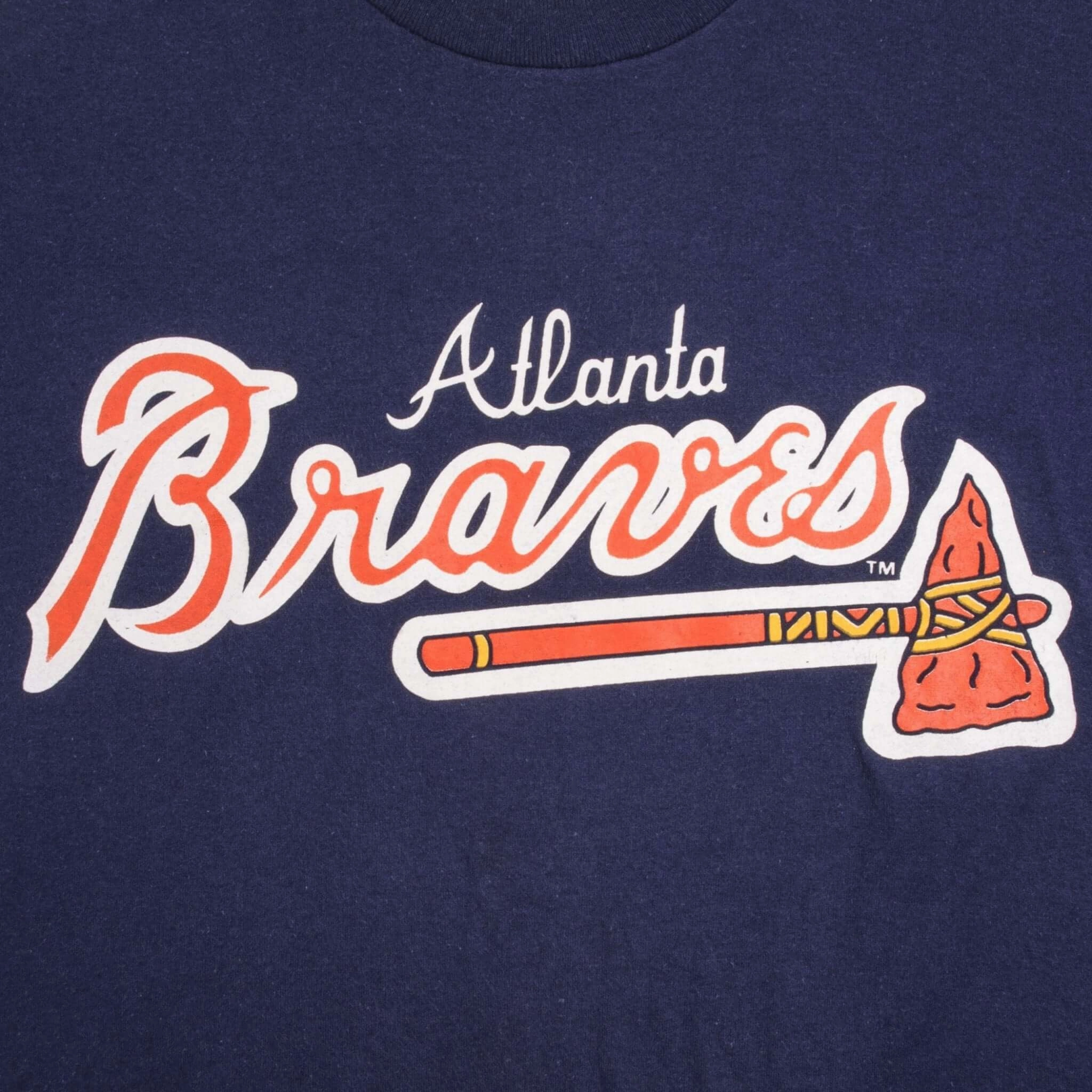 VINTAGE MLB ATLANTA BRAVES EARLY 1990S TEE SHIRT SIZE MEDIUM MADE IN USA