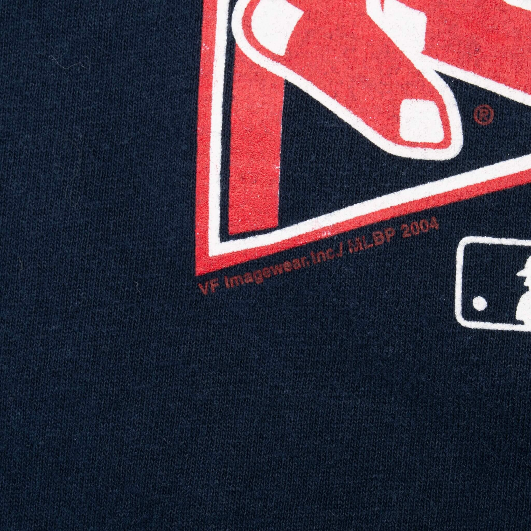 VINTAGE MLB BOSTON RED SOX AMERICAN CHAMPIONS 2004 TEE SHIRT LARGE