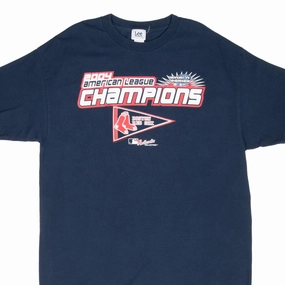 VINTAGE MLB BOSTON RED SOX AMERICAN CHAMPIONS 2004 TEE SHIRT LARGE