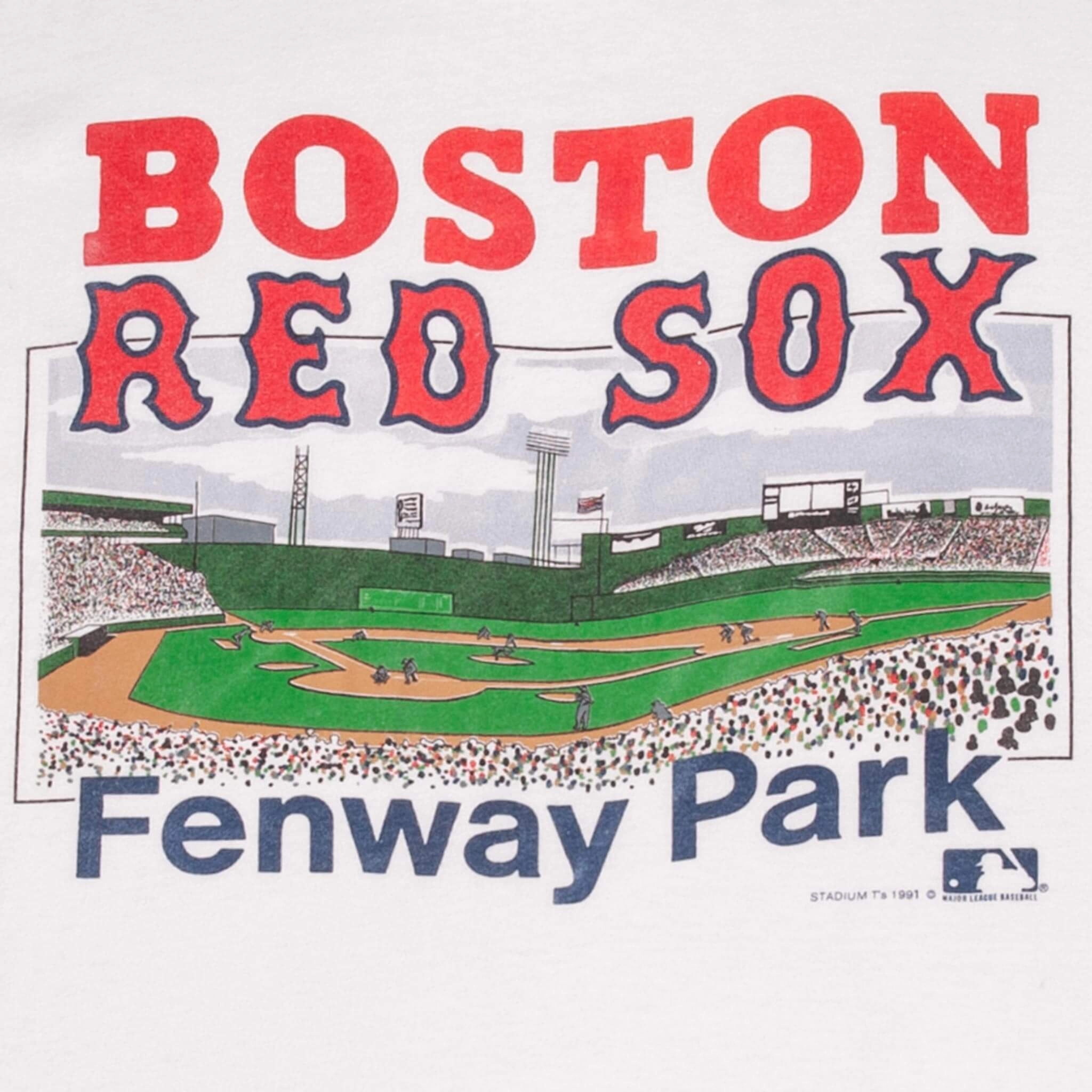 VINTAGE MLB BOSTON RED SOX FENWAY PARK 1991 TEE SHIRT SIZE XL MADE IN USA