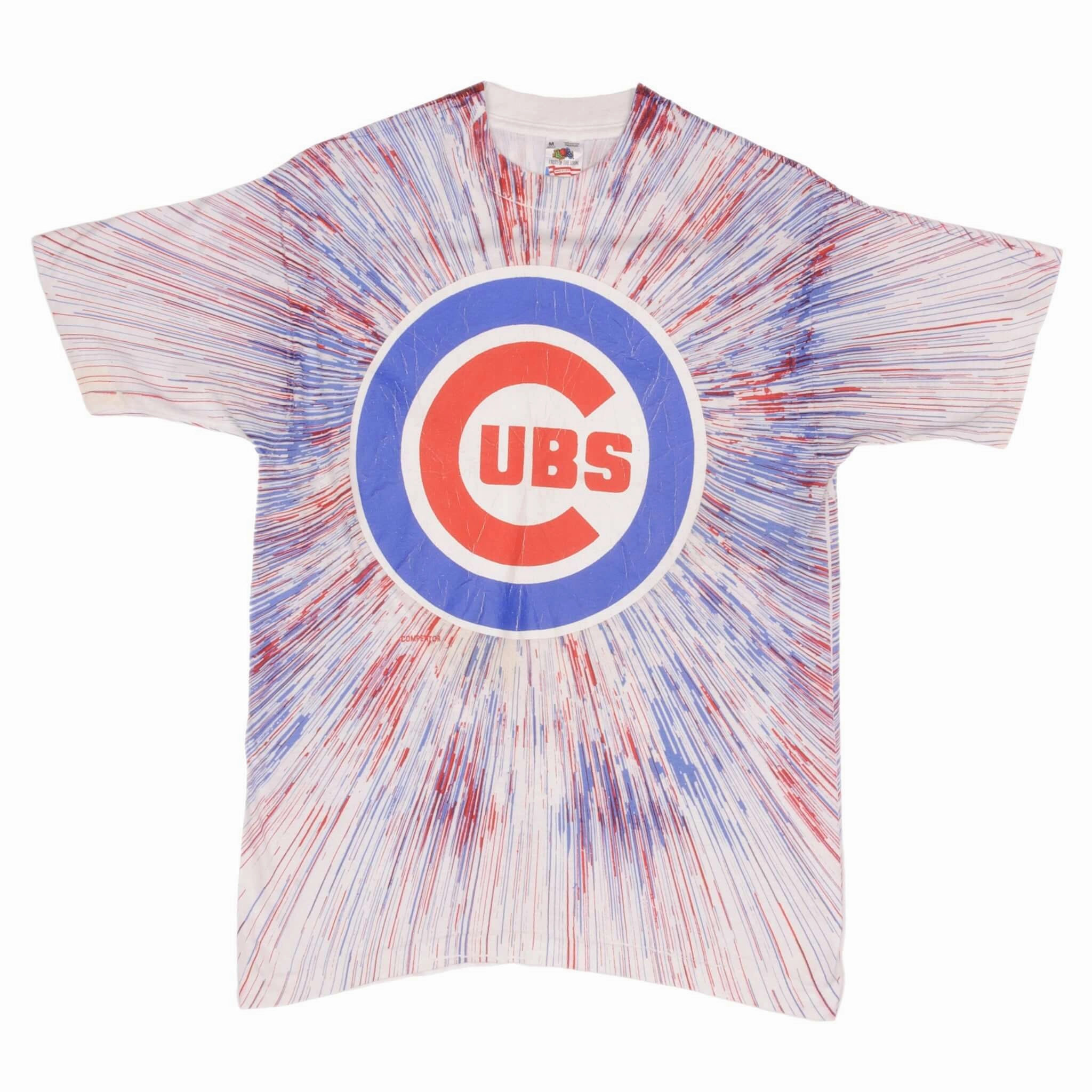 VINTAGE MLB CHICAGO CUBS 1990S TIE DYE TEE SHIRT SIZE MEDIUM