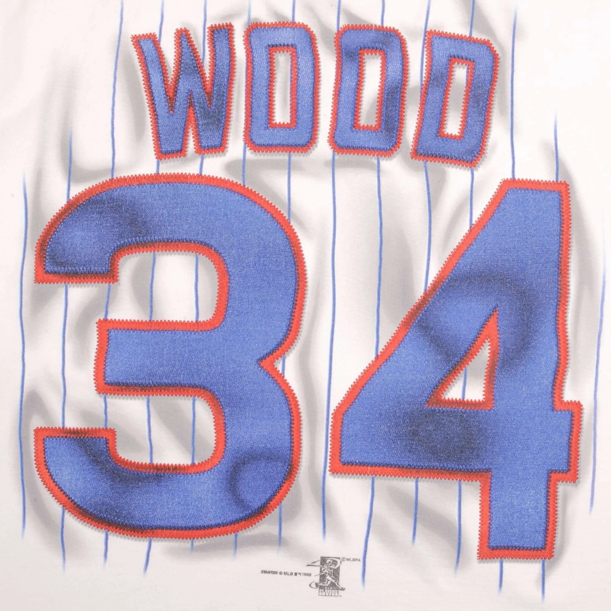VINTAGE MLB CHICAGO CUBS KERRY WOOD 1998 TEE SHIRT SIZE MEDIUM MADE IN USA