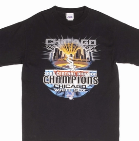 VINTAGE MLB CHICAGO WHITE SOX CENTRAL DIVISION CHAMPS 2005 TEE SHIRT SIZE LARGE