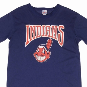 VINTAGE MLB CLEVELAND INDIANS 1980S TEE SHIRT SIZE LARGE MADE IN USA