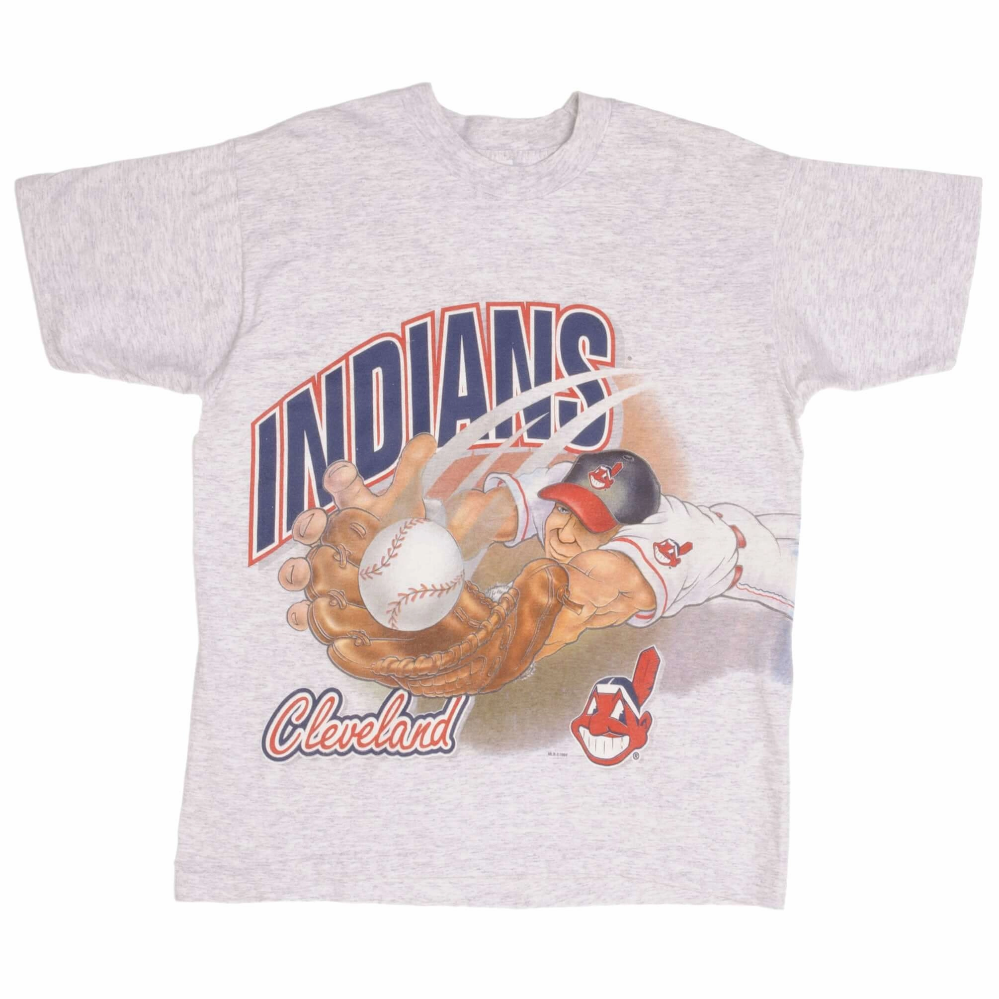 VINTAGE MLB CLEVELAND INDIANS 1994 TEE SHIRT SIZE LARGE MADE IN USA