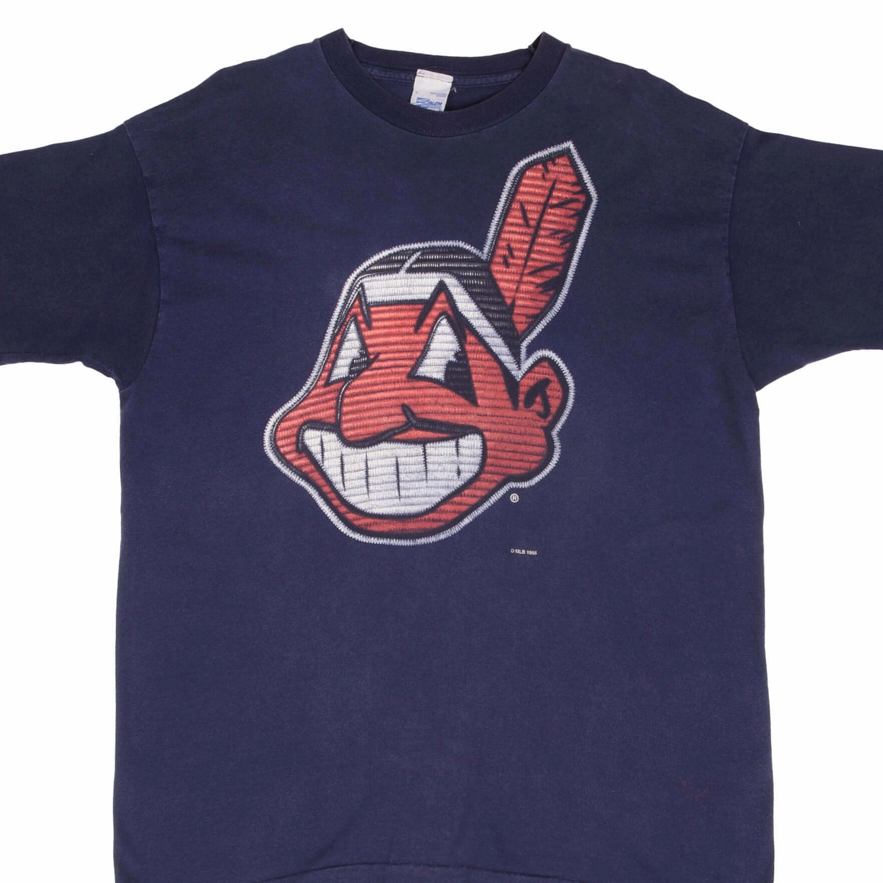 VINTAGE MLB CLEVELAND INDIANS 1995 TEE SHIRT SIZE LARGE MADE IN USA