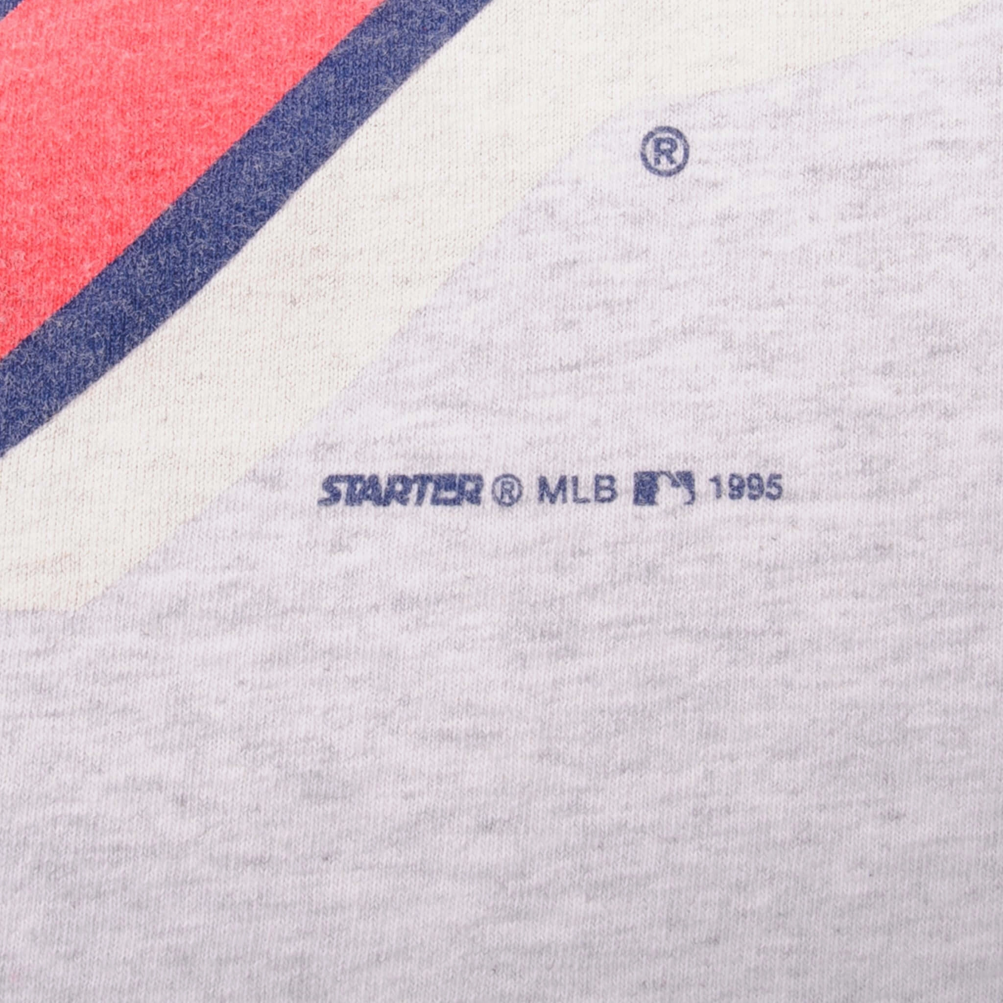 VINTAGE MLB CLEVELAND INDIANS WITH CHIEF WAHOO TEE SHIRT 1995 SIZE 2XL MADE IN USA